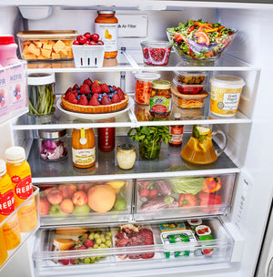 LG Counter-Depth MAX 26.5-cu ft 3 -Door Smart Compatible French Door Refrigerator with Ice Maker with Water Dispenser ( Stainless Steel ) ENERGY STAR Certified