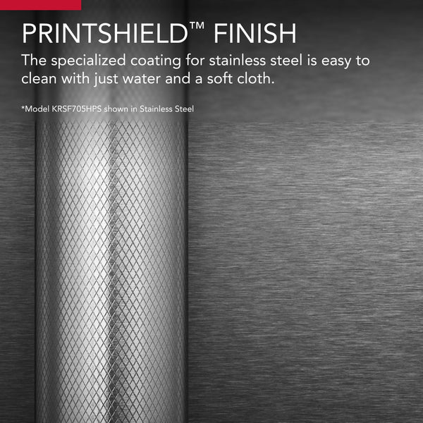 KitchenAid 24.8-cu ft Side-by-Side Refrigerator with Ice Maker ,Water and Ice Dispenser ( Black Stainless with PRINTSHIELD Finish ) ENERGY STAR Certified