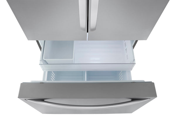 LG Standard-Depth 31.7-cu ft 3 -Door Smart Compatible French Door Refrigerator with Ice Maker with Water Dispenser ( PrintProof Stainless Steel ) ENERGY STAR Certified