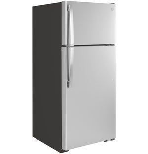 GE 16.6-cu ft Top-Freezer Refrigerator with Ice Maker ( Stainless Steel ) ENERGY STAR Certified