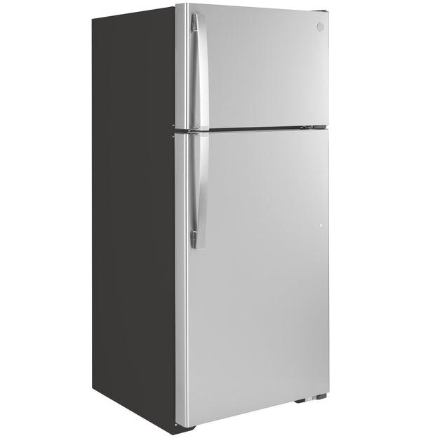 GE 16.6-cu ft Top-Freezer Refrigerator with Ice Maker ( Stainless Steel ) ENERGY STAR Certified