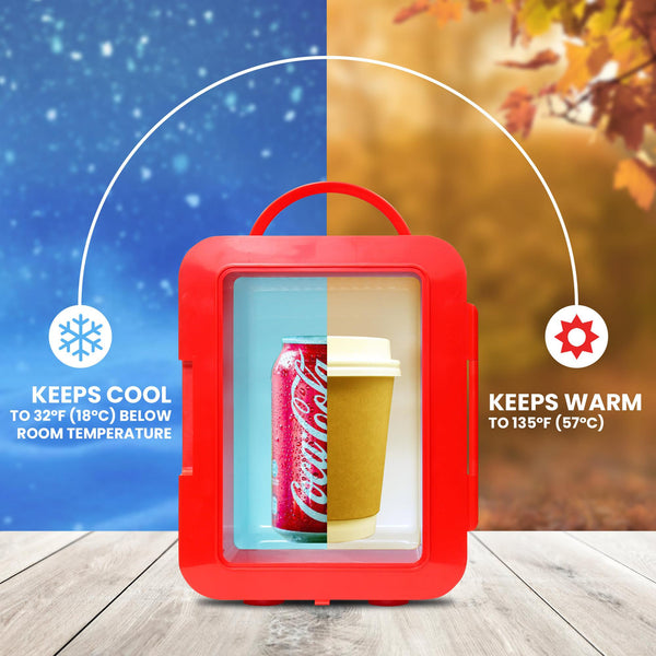 Coca-Cola Love 1971 Series 6 Can Portable 4L Cooler/Warmer 0.14-cu ft ( Red )