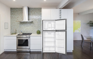 Impecca 17-cu ft Counter-Depth Top-Freezer Refrigerator Built-In ( Stainless Steel )