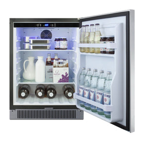 Summit Appliance 4.6-cu ft Built-In Mini Fridge ( Stainless steel door and black cabinet ) Garage Ready