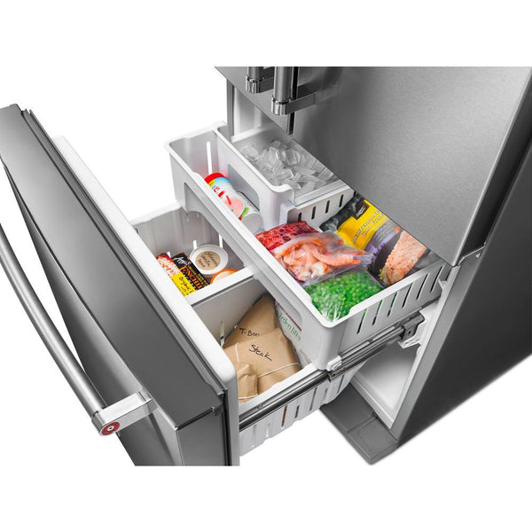 KitchenAid Standard-Depth 19.7-cu ft 3 -Door French Door Refrigerator with Ice Maker with Ice Dispenser ( Stainless Steel )