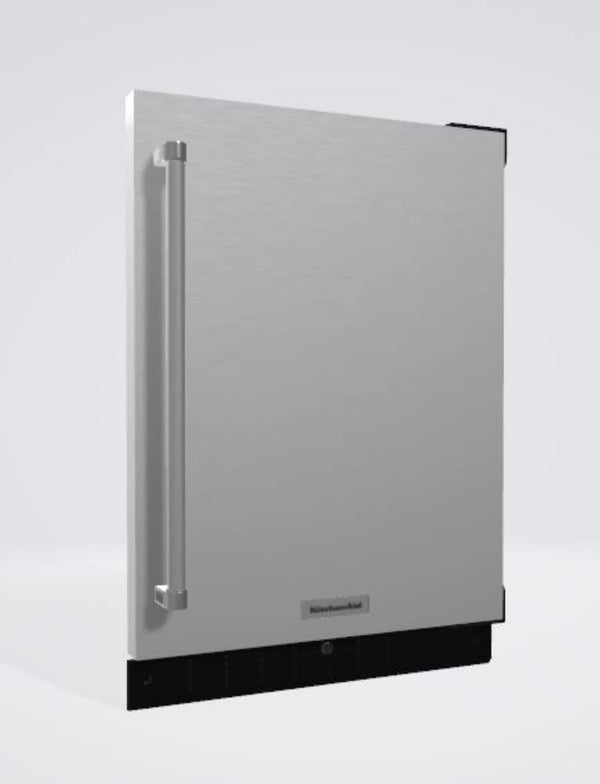 KitchenAid 5-cu ft Built-In Mini Fridge ( Black Cabinet/Stainless Door )