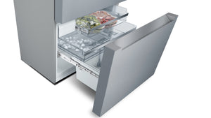 Bosch Counter-Depth 800 Series 21-cu ft 4 -Door French Door Refrigerator with Ice Maker with Water Dispenser ( Stainless steel ) ENERGY STAR Certified
