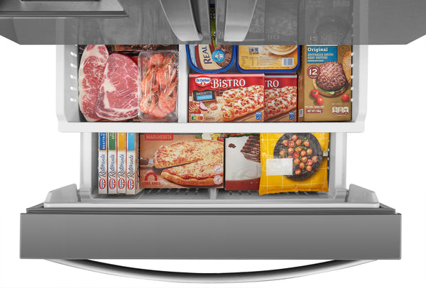 Kenmore Standard-Depth 28.6-cu ft 3 -Door French Door Refrigerator with Ice Maker with Water and Ice Dispenser ( Stainless steel ) ENERGY STAR Certified