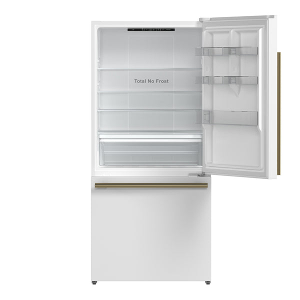FORNO Espresso 17.2-cu ft Counter-Depth Bottom-Freezer Refrigerator White ) ENERGY STAR Certified