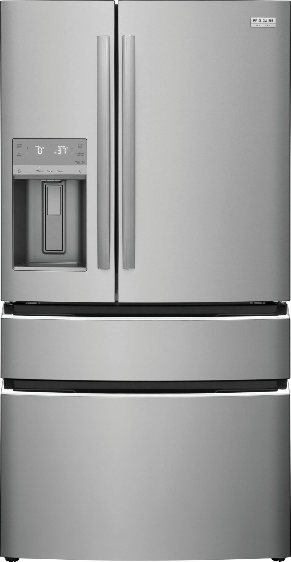 Frigidaire Gallery Standard-Depth 26.3-cu ft 4 -Door French Door Refrigerator with Ice Maker with Water and Ice Dispenser ( Fingerprint Resistant Stainless Steel ) ENERGY STAR Certified