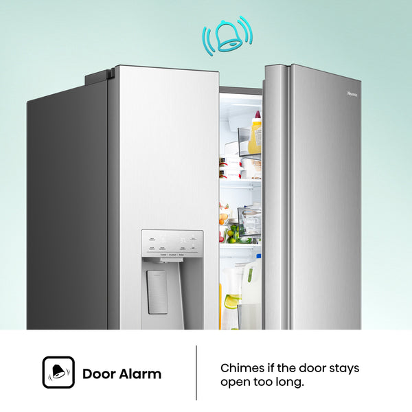 Hisense 29.1-cu ft Side-by-Side Refrigerator with Ice Maker ,Water and Ice Dispenser ( Stainless steel )