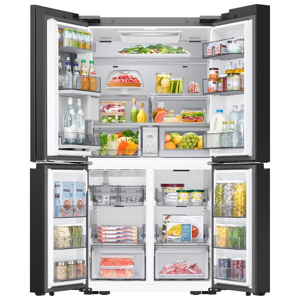 Samsung Bespoke Counter-Depth Beverage Center 23.5-cu ft 4 -Door Smart Compatible French Door Refrigerator with Dual Ice Maker with Water Dispenser and Door within Door ( Stainless Steel ) ENERGY STAR Certified