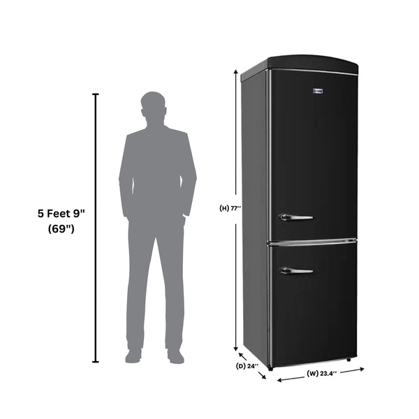 ConServ 10.7-cu ft Standard-Depth Bottom-Freezer Refrigerator Black )