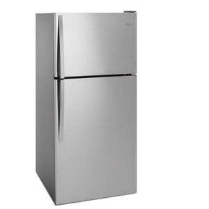 Whirlpool 18.2-cu ft Top-Freezer Refrigerator ( Monochromatic Stainless Steel )