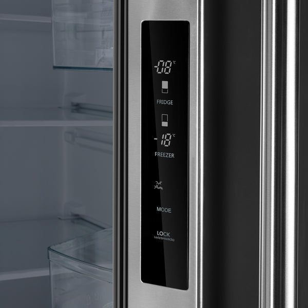 FORNO Gallipoli Standard-Depth 17.5-cu ft 3 -Door French Door Refrigerator with Ice Maker with Ice Dispenser ( Stainless Steel )