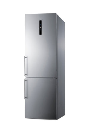 Summit Appliance 10.6-cu ft Counter-Depth Bottom-Freezer Refrigerator Stainless steel doors and gray cabinet ) ENERGY STAR Certified
