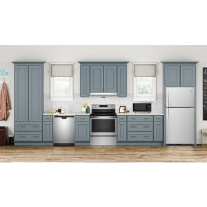 Whirlpool 21.3-cu ft Top-Freezer Refrigerator ( Monochromatic Stainless Steel ) ENERGY STAR Certified