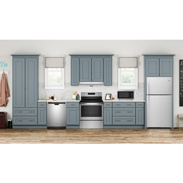 Whirlpool 21.3-cu ft Top-Freezer Refrigerator ( Monochromatic Stainless Steel ) ENERGY STAR Certified