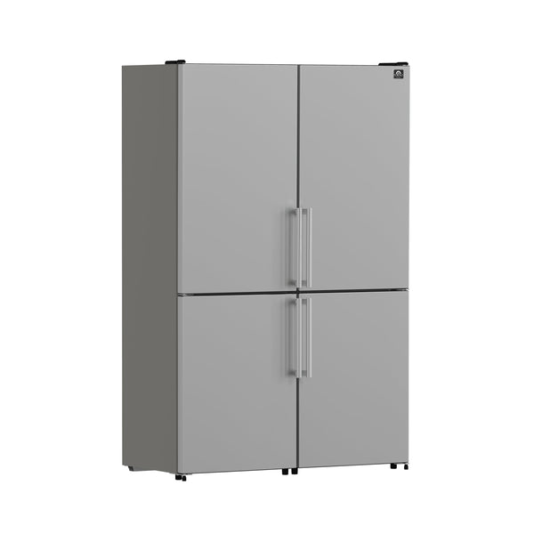 FORNO Guardia 21.6-cu ft Counter-Depth Bottom-Freezer Refrigerator Stainless steel ) ENERGY STAR Certified