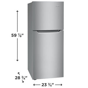 Frigidaire 11.6-cu ft Counter-Depth Top-Freezer Refrigerator ( Fingerprint-Resistant Stainless Look ) Garage Ready ENERGY STAR Certified