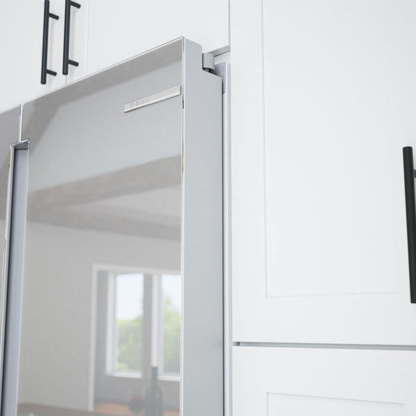 Bosch Counter-Depth 800 Series 21-cu ft 4 -Door French Door Refrigerator with Ice Maker ( Stainless steel ) ENERGY STAR Certified