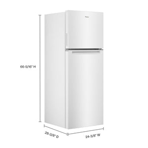 Whirlpool 12.9-cu ft Counter-Depth Top-Freezer Refrigerator Built-In ( White )