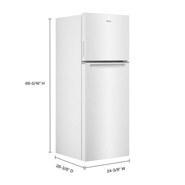 Whirlpool 12.9-cu ft Counter-Depth Top-Freezer Refrigerator Built-In ( White )