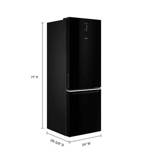 Whirlpool Garage-Ready 12.9-cu ft Counter-Depth Bottom-Freezer Refrigerator Ice Maker Optional (sold separately) ( Black ) Garage Ready