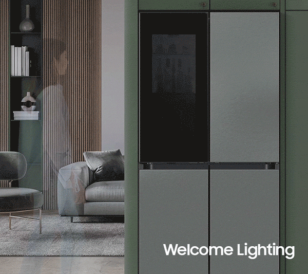 Samsung Bespoke Standard-Depth Beverage Center 28.6-cu ft 4 -Door Smart Compatible French Door Refrigerator with Dual Ice Maker with Water Dispenser and Door within Door ( White Glass ) ENERGY STAR Certified