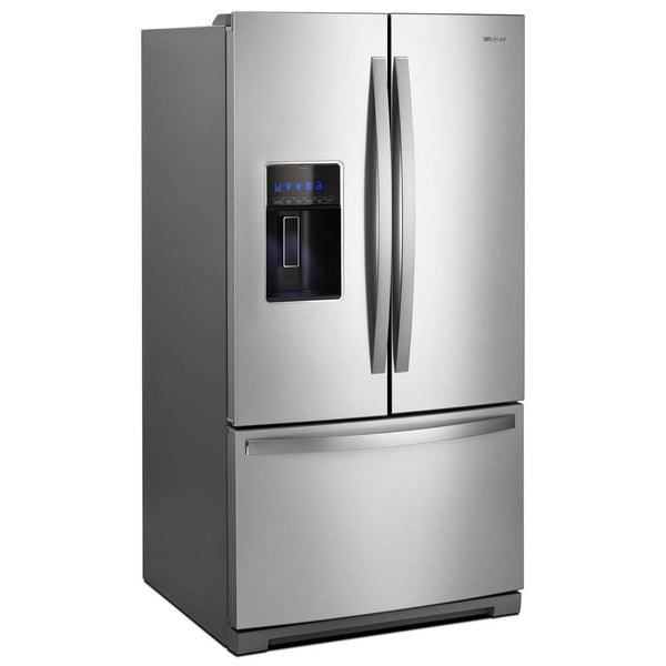 Whirlpool Standard-Depth 26.8-cu ft 3 -Door French Door Refrigerator with Ice Maker with Water and Ice Dispenser ( Fingerprint Resistant Stainless Steel ) ENERGY STAR Certified