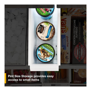 Whirlpool Standard-Depth 30.52 3 -Door French Door Refrigerator with Ice Maker ( Black ) ENERGY STAR Certified