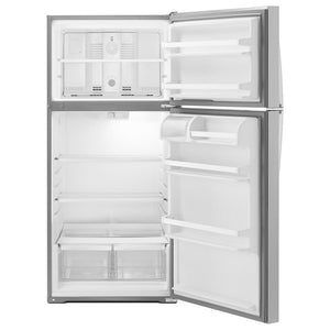 Whirlpool 14.3-cu ft Counter-Depth Top-Freezer Refrigerator ( Monochromatic Stainless Steel ) ENERGY STAR Certified