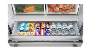 Sharp Counter-Depth 22.5-cu ft 4 -Door French Door Refrigerator with Ice Maker ( Stainless steel ) ENERGY STAR Certified