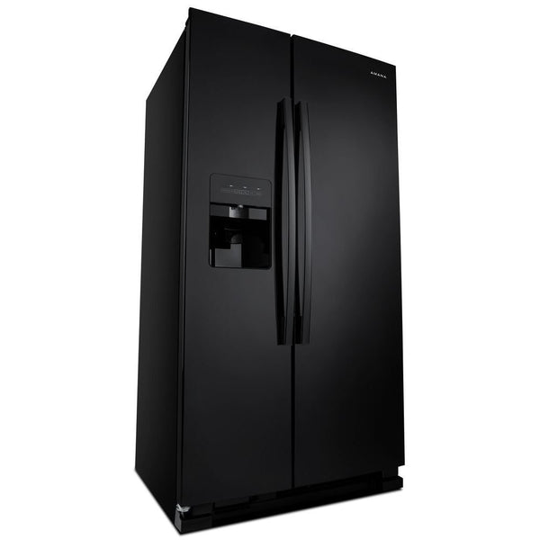 Amana 21.4-cu ft Side-by-Side Refrigerator with Ice Maker ,Water and Ice Dispenser ( Black )