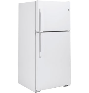 GE Garage-ready 21.9-cu ft Top-Freezer Refrigerator ( White ) Garage Ready