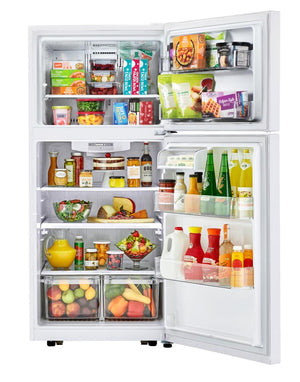 LG 20.2-cu ft Top-Freezer Refrigerator ( White ) ENERGY STAR Certified