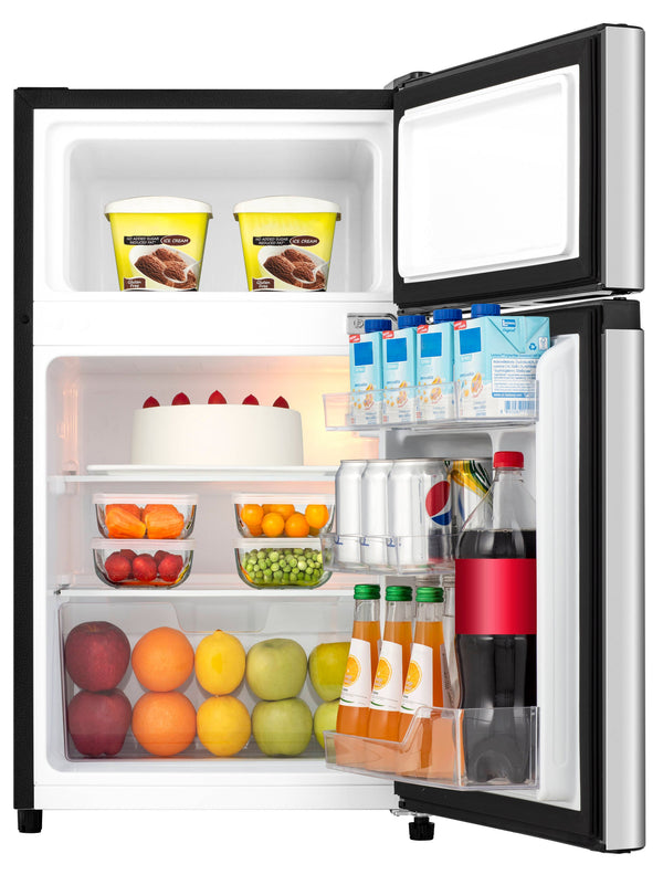 Hisense 3.1-cu ft Mini Fridge with Freezer ( Silver ) ENERGY STAR