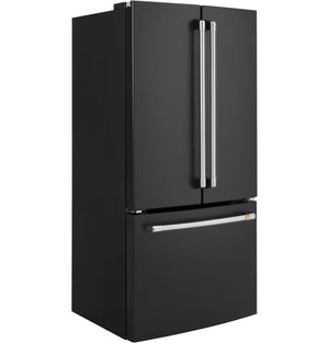 Cafe Counter-Depth 18.6-cu ft 3 -Door French Door Refrigerator with Ice Maker with Water Dispenser ( Matte Black ) ENERGY STAR Certified