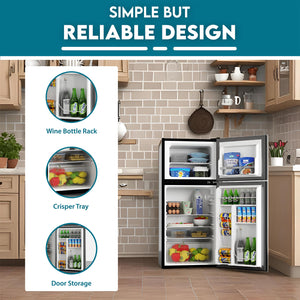 ConServ 4.5-cu ft Mini Fridge with Freezer ( Black )