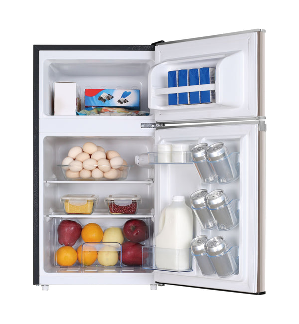 undefined 3.2-cu ft Mini Fridge with Freezer ( Stainless Steel )