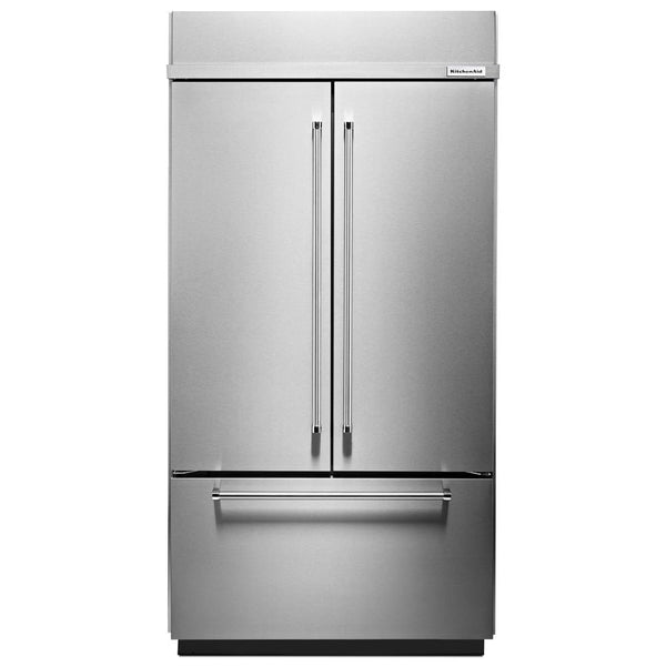 KitchenAid Standard-Depth 24.2-cu ft 3 -Door Built-In French Door Refrigerator with Ice Maker ( Stainless steel ) ENERGY STAR Certified