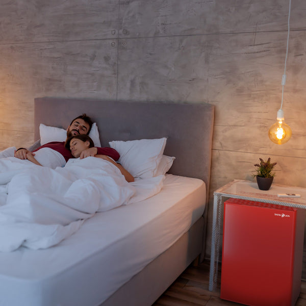 SnowLion Premium 122L Solid Door Undercounter 4.3-cu ft Mini Fridge ( Red ) Garage Ready