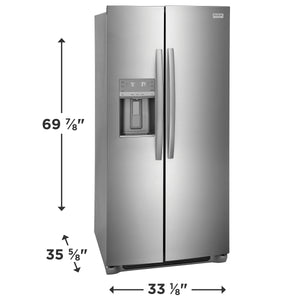Frigidaire Gallery 22.3-cu ft Side-by-Side Refrigerator with Ice Maker ,Water and Ice Dispenser ( Fingerprint Resistant Stainless Steel ) ENERGY STAR Certified