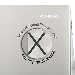 Cosmo Counter-Depth 22.5-cu ft 4 -Door French Door Refrigerator with Ice Maker ( Stainless steel ) ENERGY STAR Certified