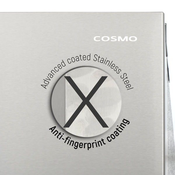 Cosmo Counter-Depth 22.5-cu ft 4 -Door French Door Refrigerator with Ice Maker ( Stainless steel ) ENERGY STAR Certified