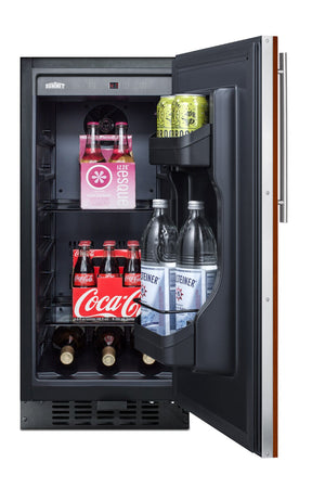 Summit Appliance 2.2-cu ft Built-In Mini Fridge ( Panel-ready door and black cabinet )