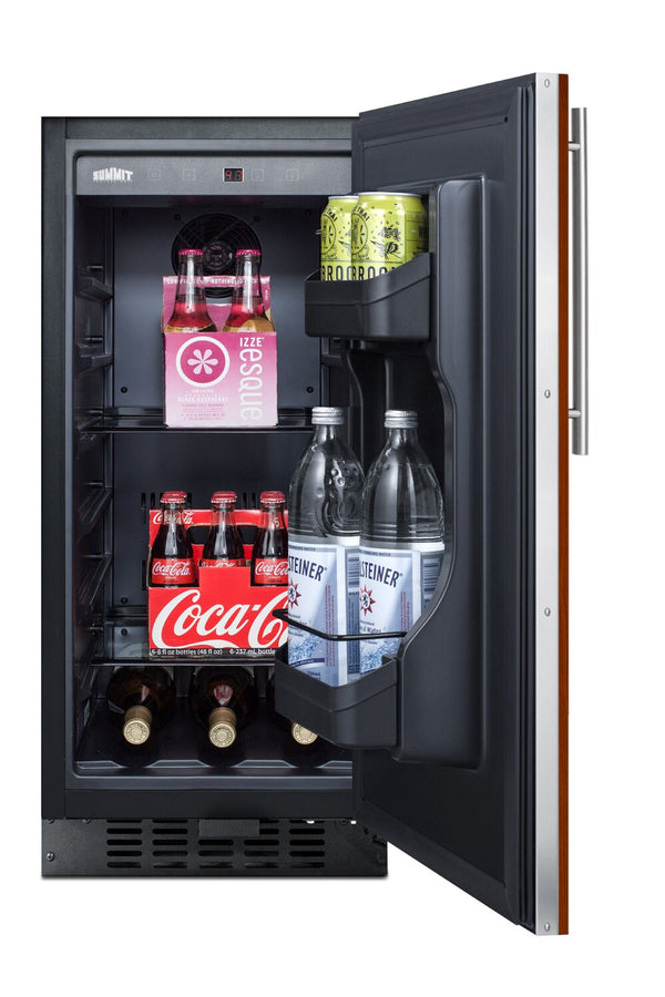 Summit Appliance 2.2-cu ft Built-In Mini Fridge ( Panel-ready door and black cabinet )