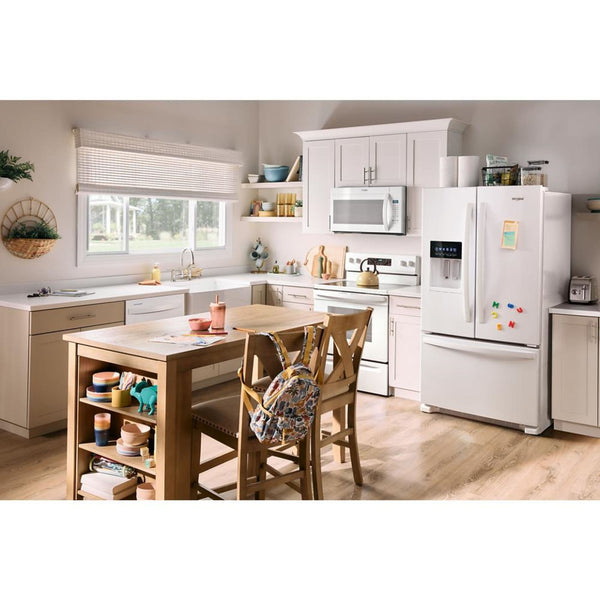 Whirlpool Standard-Depth 24.7-cu ft 3 -Door French Door Refrigerator with Ice Maker with Water and Ice Dispenser ( White ) ENERGY STAR Certified