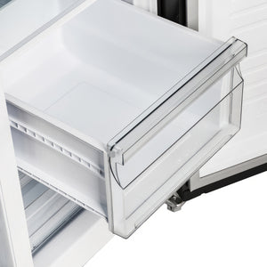 FORNO Salerno Espresso 15.62-cu ft Counter-Depth Side-by-Side Refrigerator ( Black )