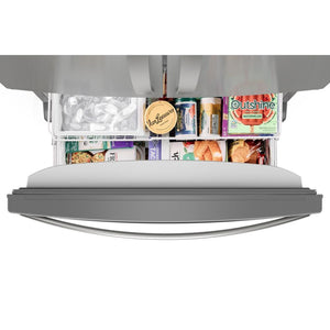 Whirlpool Counter-Depth 20-cu ft 3 -Door French Door Refrigerator with Ice Maker ( Black ) ENERGY STAR Certified